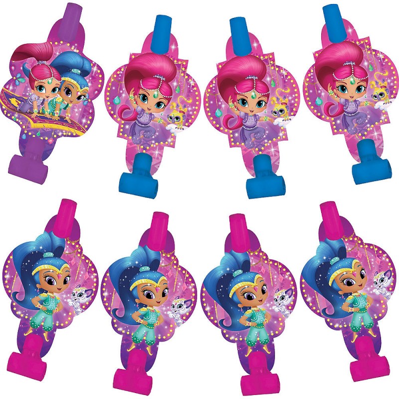Shimmer and Shine 8ct Party Hats and Blowouts BT 