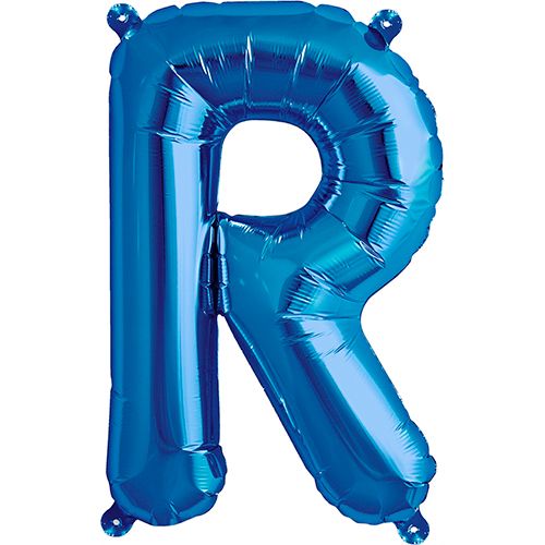 Letter R Silver Foil Balloon 16" 40cm Air Fill Age Name Birthday Anniversary 
