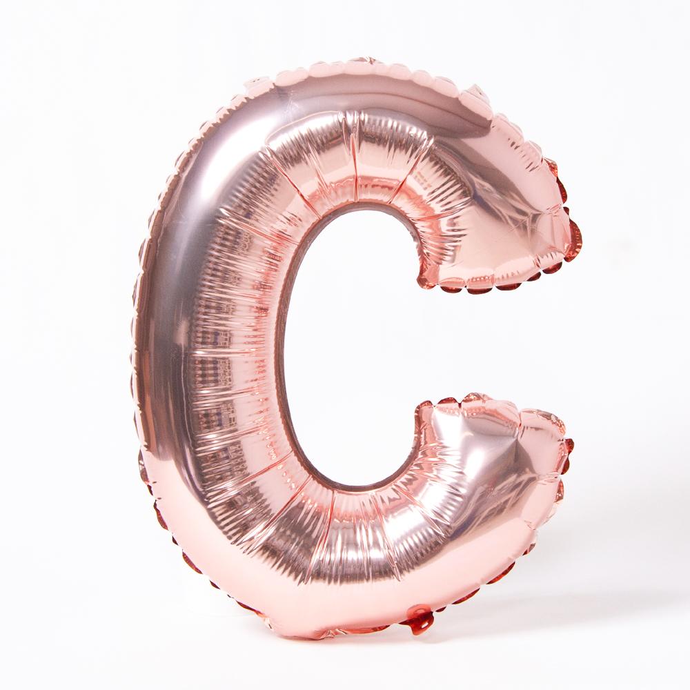 Mini Rose Gold Foil Balloon Letter C The Party Station
